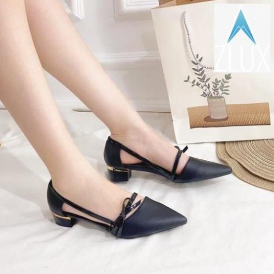 💇 Giày cao gót nữ GÓT XINH G10 da mờ đế vuông cao 3cm 💇