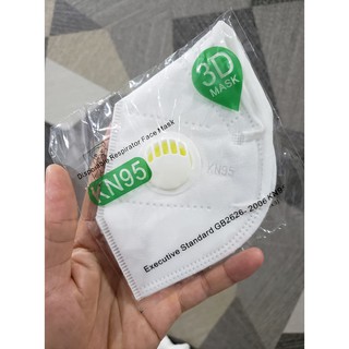 Khẩu trang N95 KN95 5 lớp, có van thở, lọc bụi mịn PM2.5, màu trắng
