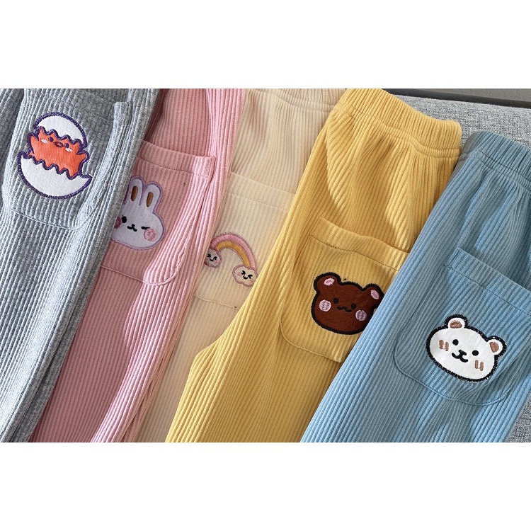 Quần len tăm cho bé quần bé trai bé gái thu đông bo chun cực mềm mịn siêu dễ thương từ 8 - 16kg