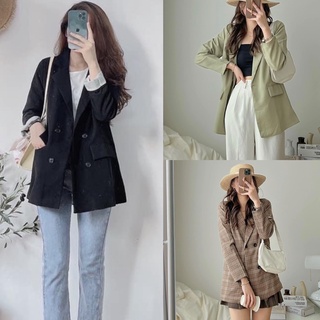 Áo khoác blazer công sở 2 lớp hàng đẹp freesize 💕 Áo vest