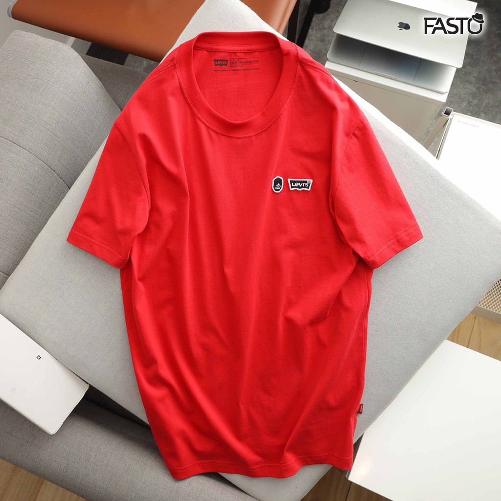 Áo thun nam thêu logo nổi chất 100% cotton cao cấp - Thời trang nam FASTO