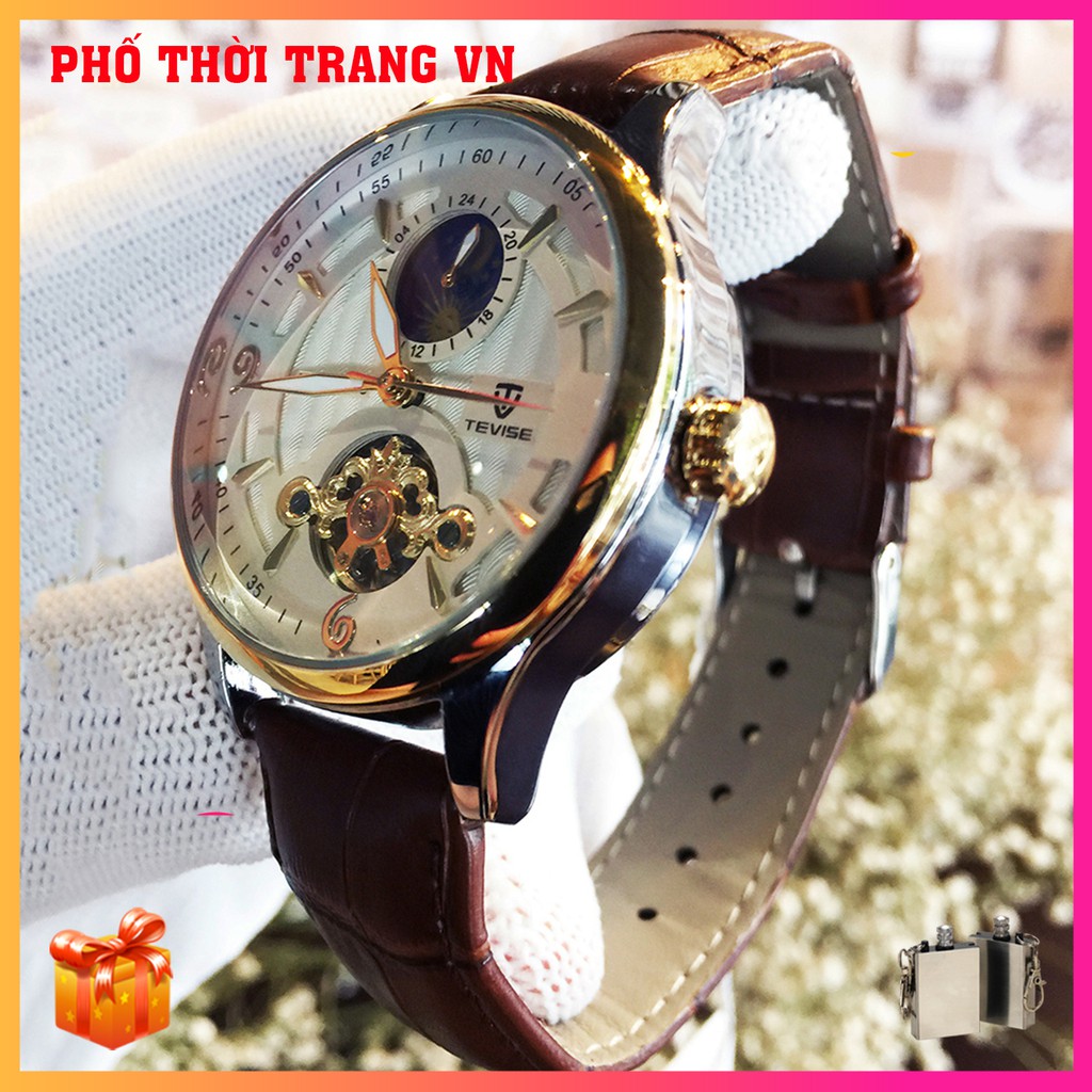 Đồng hồ nam Tevise T820 Automatic, full box và thẻ bảo hành 3 năm, chống xước , chống nước, dây da cao cấp | BigBuy360 - bigbuy360.vn