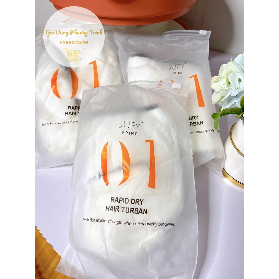 Khăn ủ tóc nỉ bông mềm siêu thấm hút