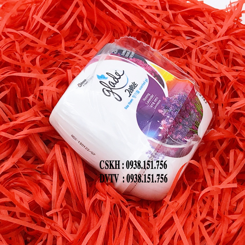 Combo 2 Hộp Sáp Glade Loại 180g Hương Lavender Tặng Khăn , phụ kiện làm thơm phòng