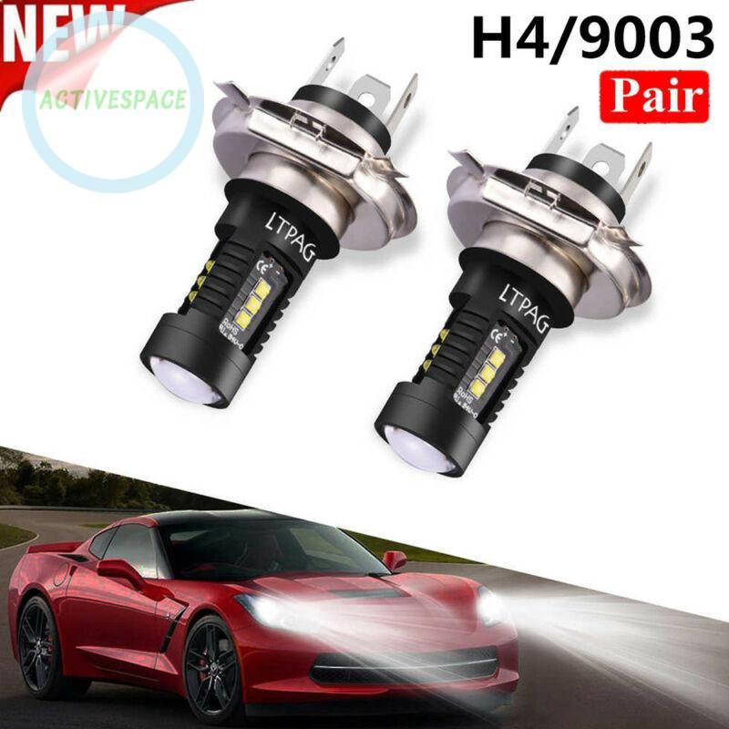 Set 2 đèn pha xe hơi H4 9003 60W 1800LM 6000K COB LED chuyên dụng