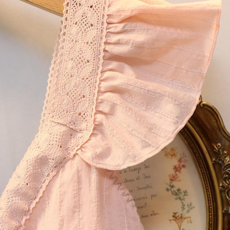 Bộ Đồ Ngủ Hai Dây Vải Cotton Có Mút Đệm Ngực Kiểu Nhật Bản Quyến Rũ Cho Nữ