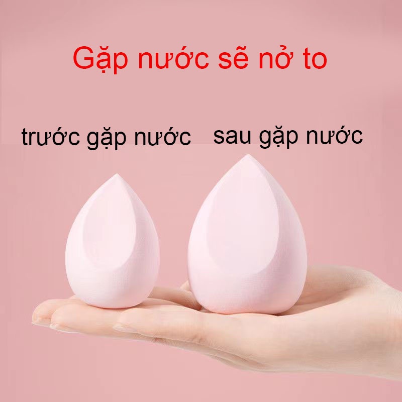 Mút Trang Điểm Hình Quả Trứng Mặt Cắt Mềm Mịn Dùng Tán Kem Nền Nhanh Tiện Lợi Giá Siêu Tốt