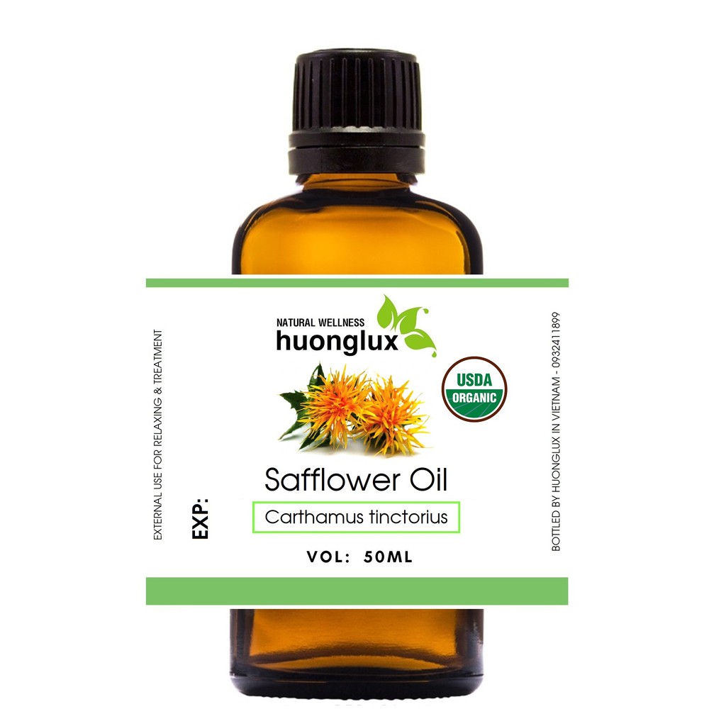 USDA Organic dầu Hoa Rum Safflower oil nguyên chất (Hồng Hoa)