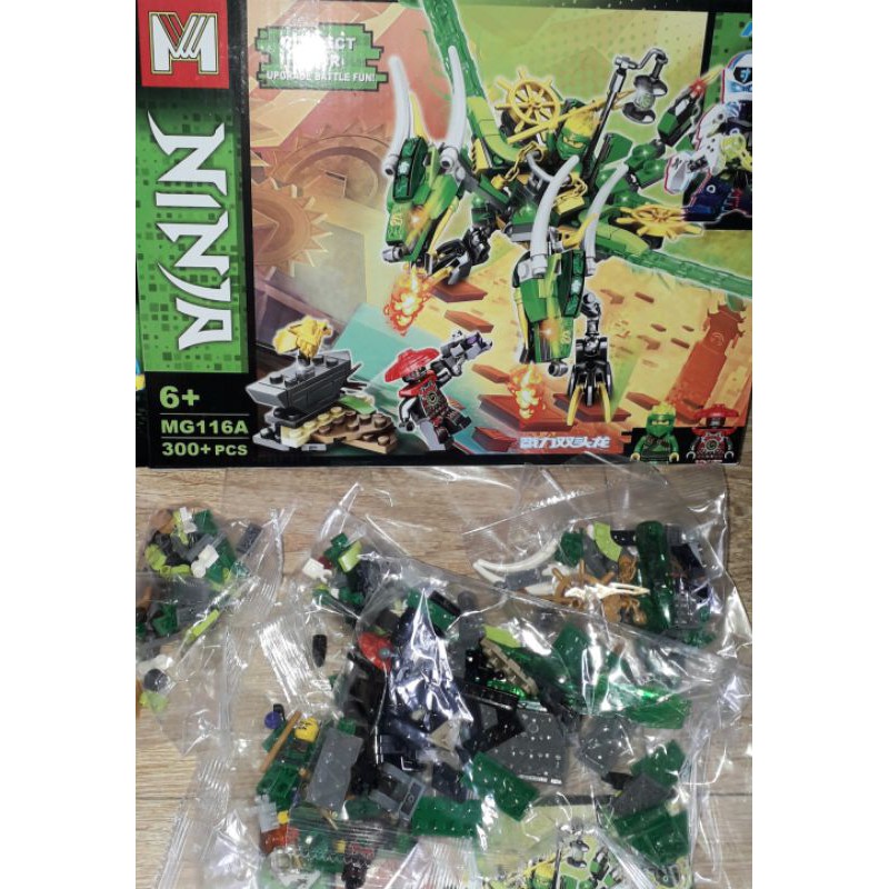 Lắp ráp 1 hộp LegoNinja Rồng Lớn MG116 có trên 250 chi tiết bằng nhựa ABS