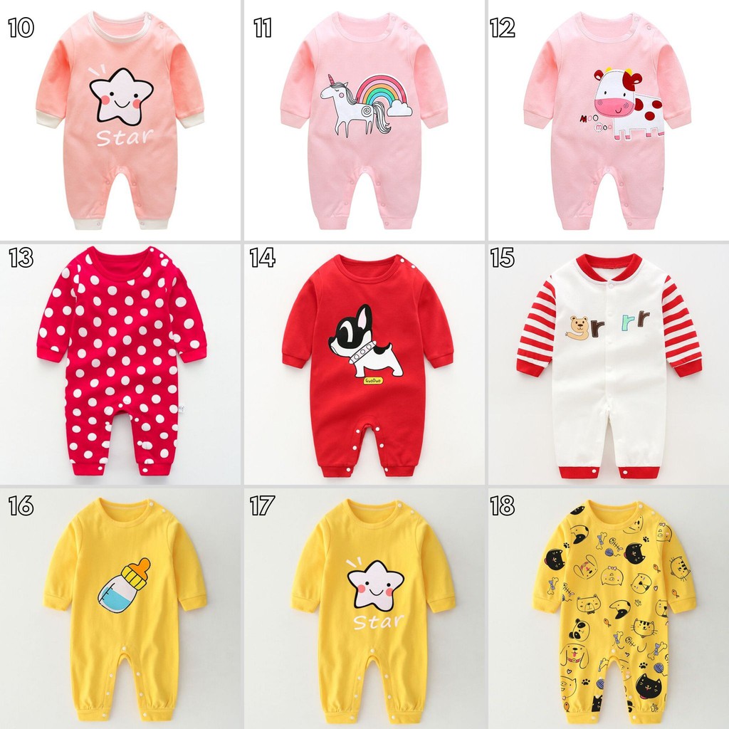 Bodysuit dài tay mùa thu cho trẻ sơ sinh