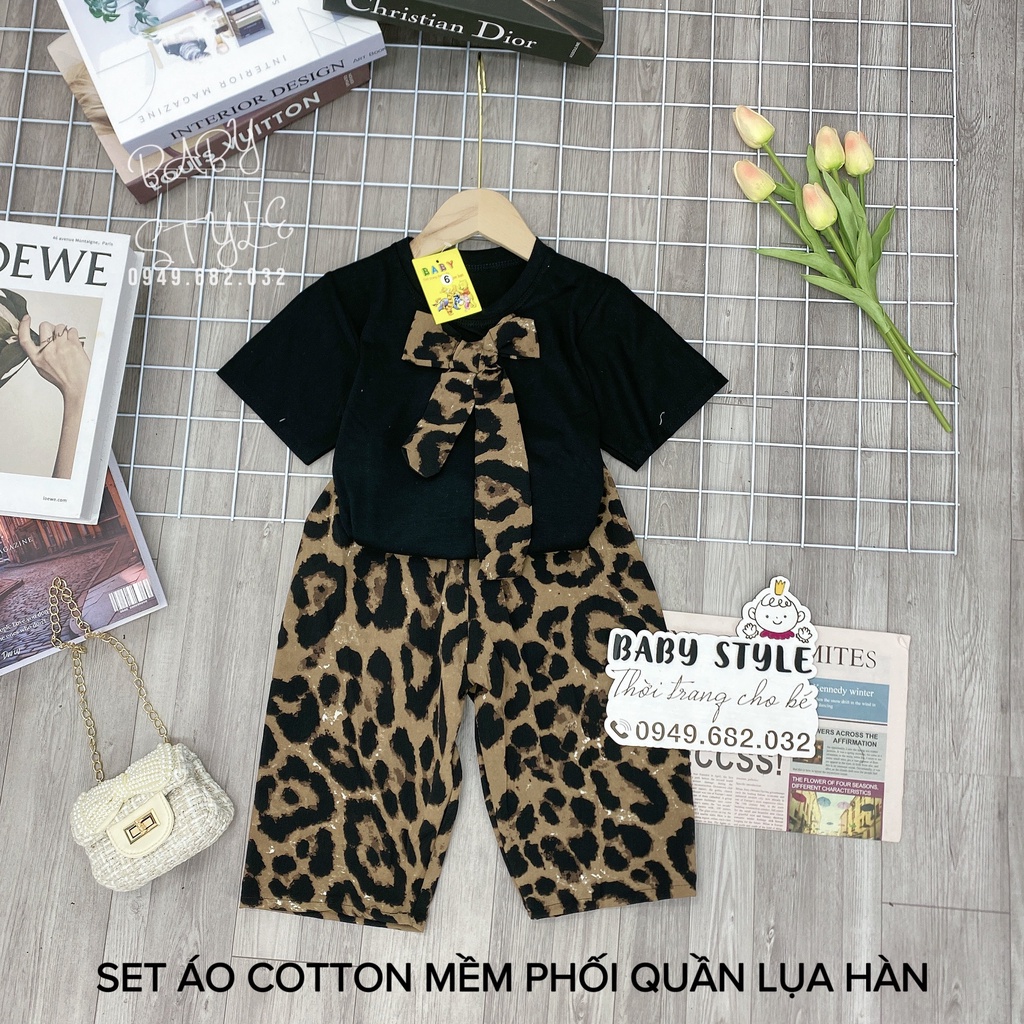 Bộ quần áo hè &quot;CỔ NƠ&quot; 16-45kg dành cho bé gái 4-14 tuổi. Chất vải đẹp, thoáng mát. Hàng may kỹ. G8