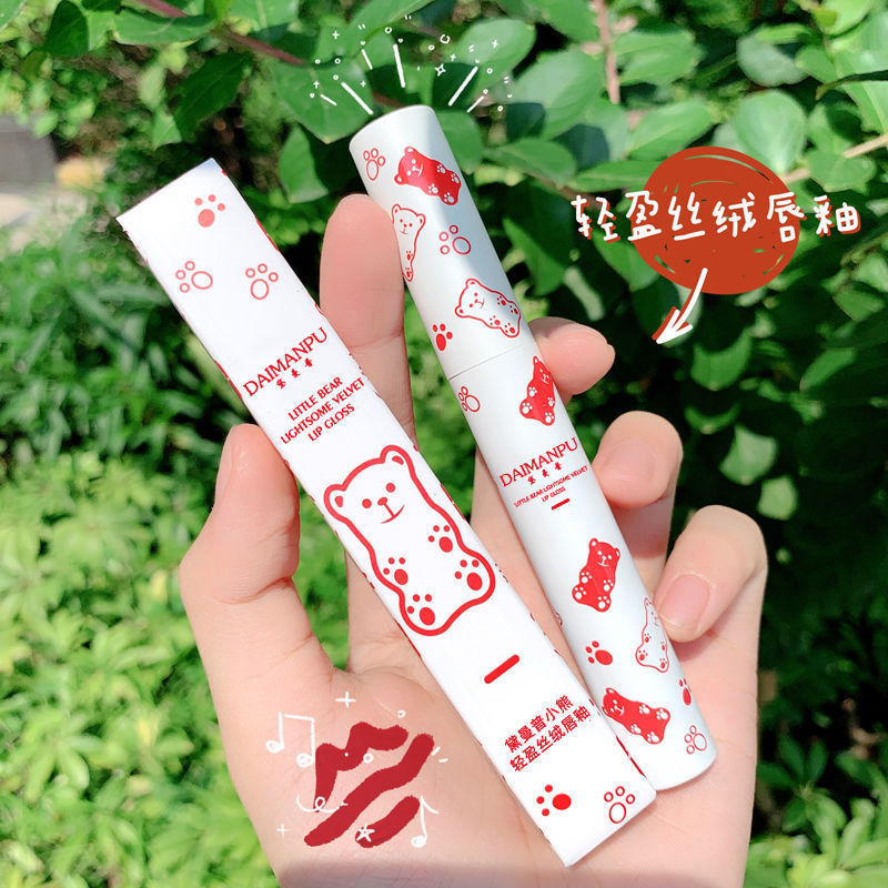 Son Lì DAIMANPU Mịn Như Nhung Thiết Kế Vỏ Gấu Dễ Thương