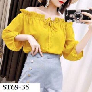 Áo baby doll trễ vai