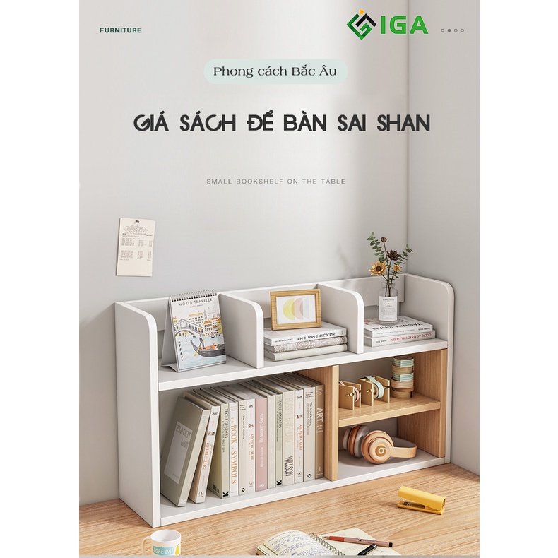 [Mã LIFEBKA5 giảm 10% tối đa 1 Triệu đơn 500k] Gía Sách Để Bàn IGEA Phối Màu Theo Phong Cách Hàn Quốc - GP157