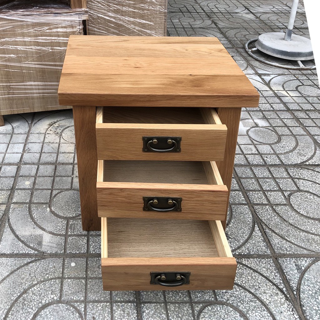 Tủ đầu giường gỗ sồi 3 ngăn kéo SP1535 KT:50x40x56
