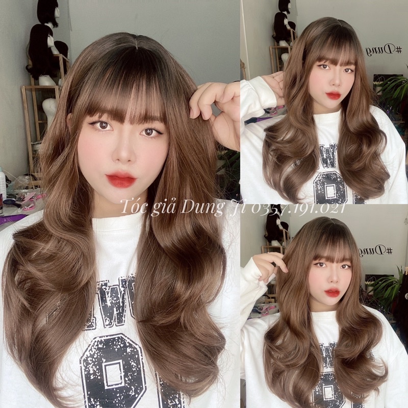 MS8266 Tóc giả nguyên đầu xoăn lơi tầng ( ảnh thật 100%)
