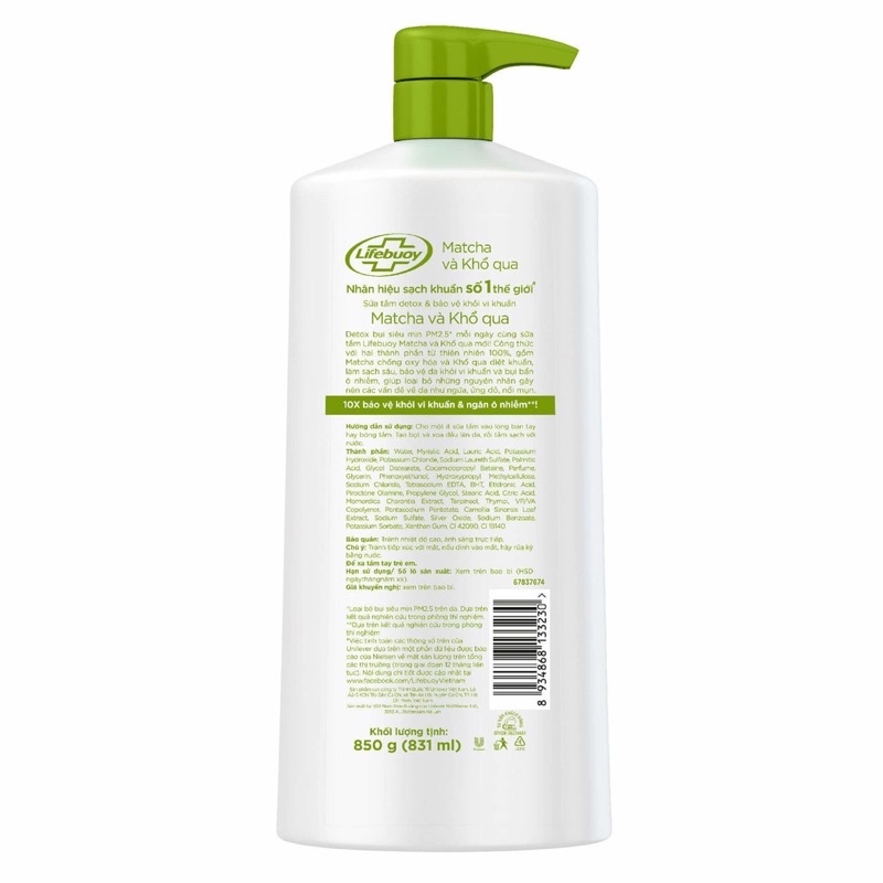 FREESHIP_Sữa tắm Detox Lifebuoy - Matcha & Khổ Qua
