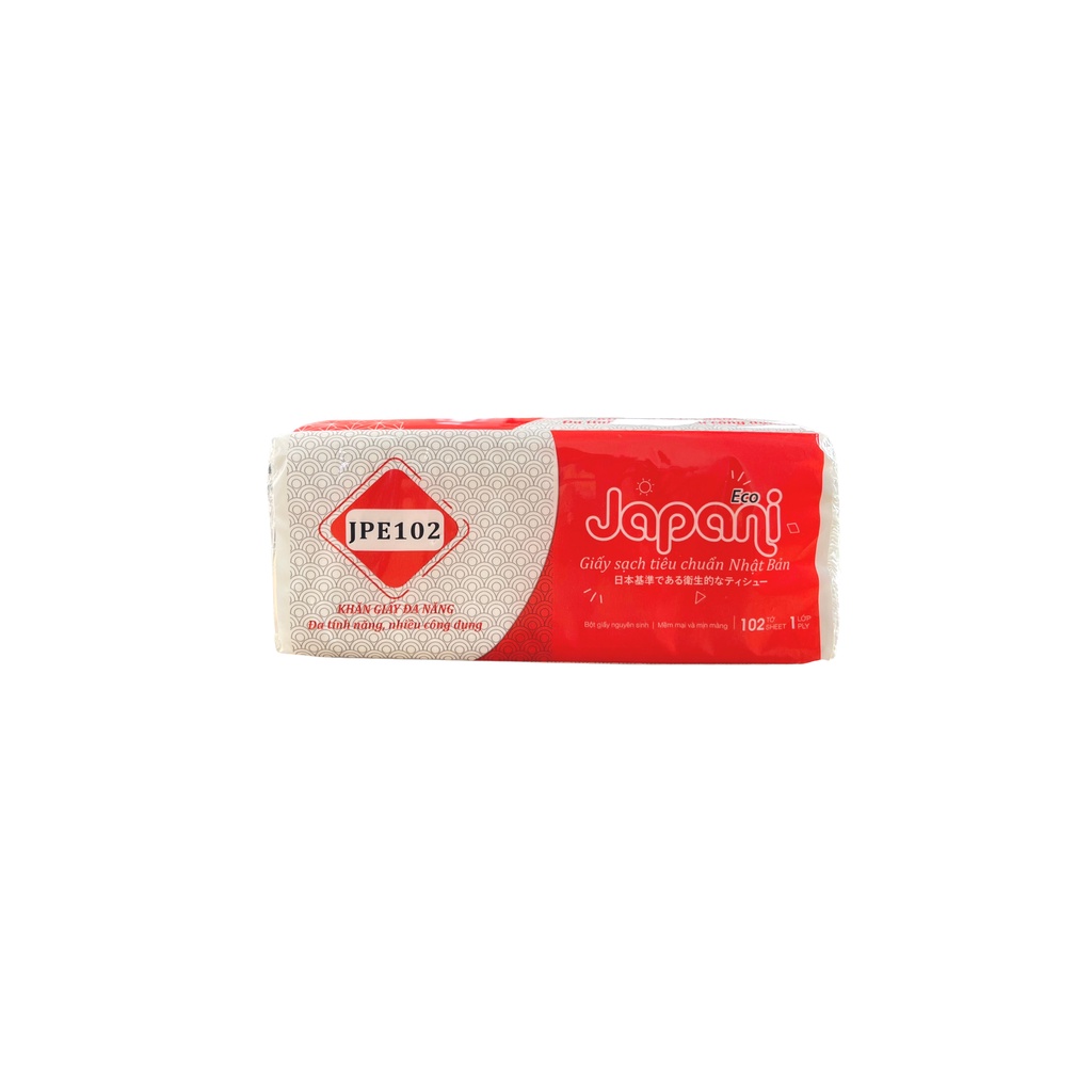 Khăn giấy rút lau tay đa năng 1 lớp 102 tờ JAPANI ECO | Thế Giới Giấy | JPE102