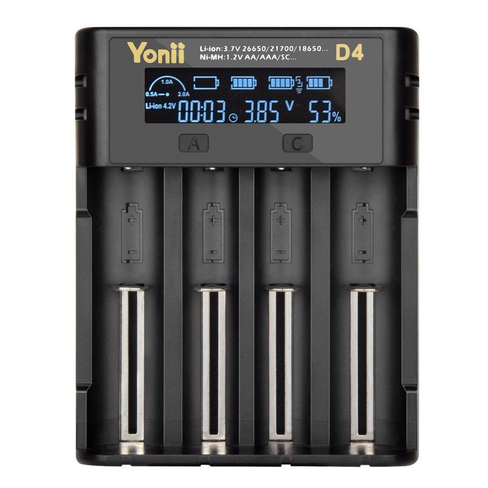 Bộ Sạc Pin Li-ion 4 Ngăn Với Màn Hình LCD