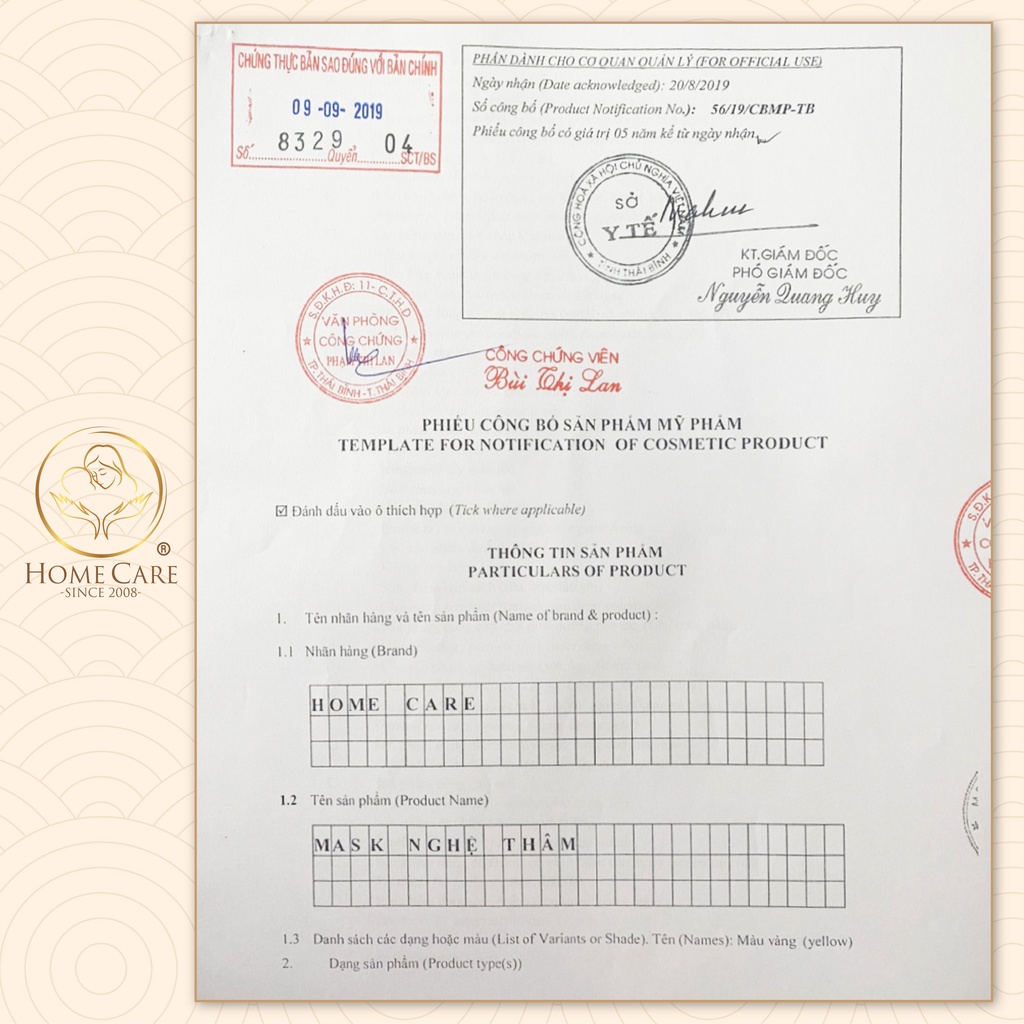 Kem nghệ Home Care dưỡng trắng da, mờ thâm, mờ sẹo từ nghệ và thảo dược quý 50g