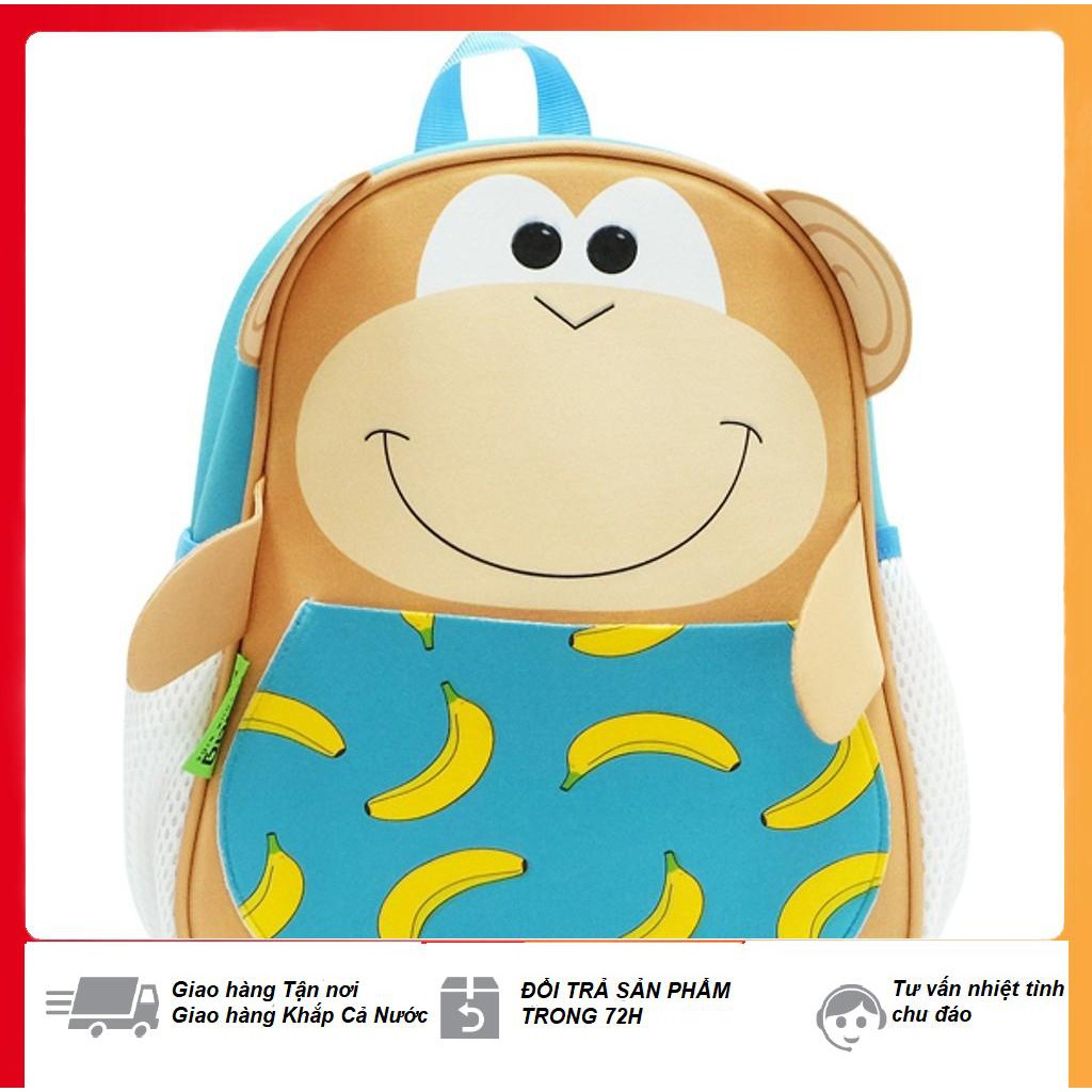 Balo B.BAG Hình Con Khỉ Ngộ Nghĩnh Cho Bé - Nâu (28 x 23 x 10 cm)