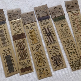 P071 - Ticket sticker - Set 3 miếng sticker dạng vé