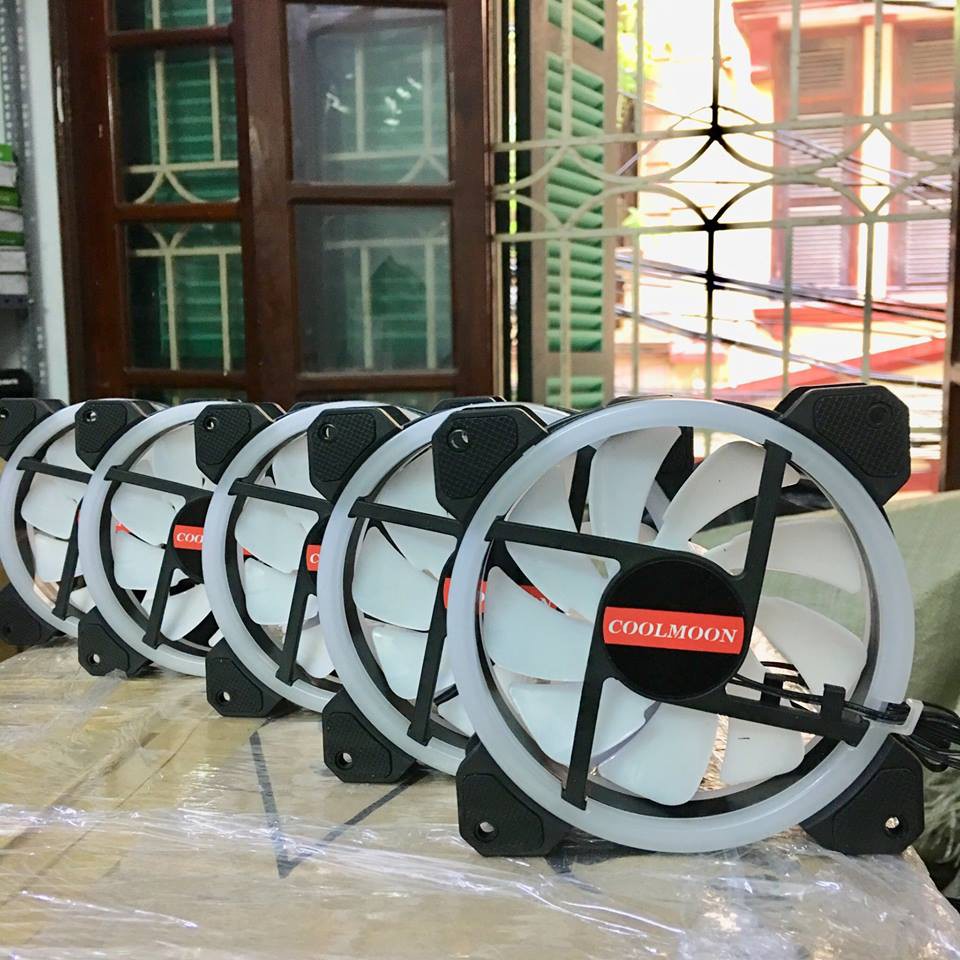 Fan led RGB Coolmoon V1, có hub remote