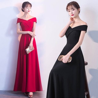 Đầm dạ hội dáng dài cổ phối ren xinh xắn thanh lịch cho nữ