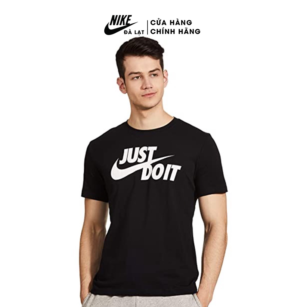 Nike - Áo thun tay ngắn cho nam thời trang chính hãng AR5007-011 Áo phông màu đen vải cotton co giãn