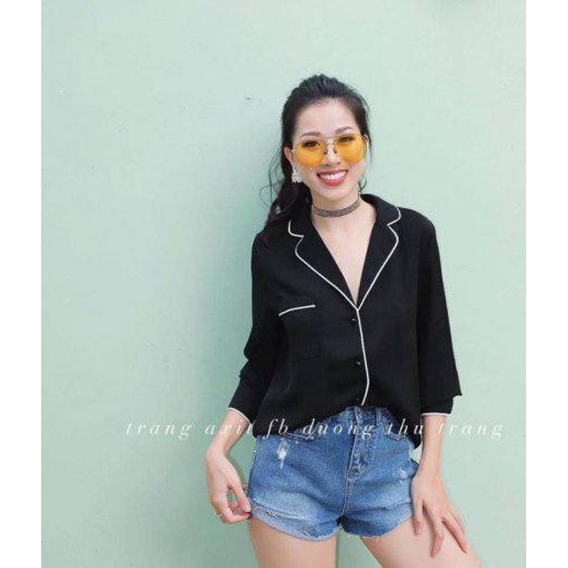 sơmi #cổ_Vest cách điệu_sơmi nữ phong cách công sở