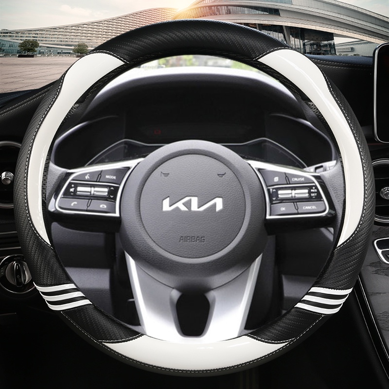 Bao Da Bọc Vô Lăng Xe Hơi 38cm 15" Cho Kia Ceed Sportage Picanto Cerato Seltos Soul Rio 3 4 5 K3 K5 2022