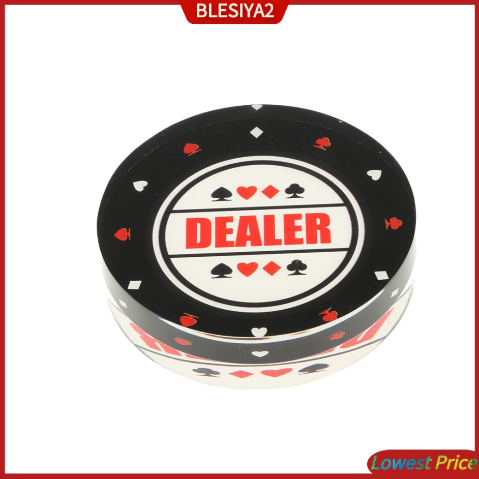 [BLESIYA2] Acrylic Dealer Button Puck for Party Casino Table Game Supplies 8cm Diameter