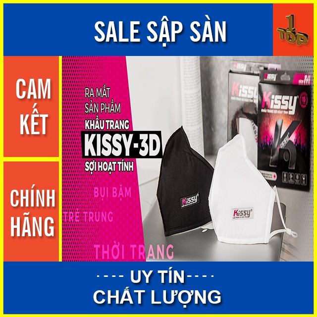 Khẩu Trang Sợi Hoạt Tính Kissy 3D cao cấp