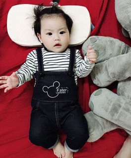 (XẢ HÀNG) set yếm+áo micky bé gái/bé trai