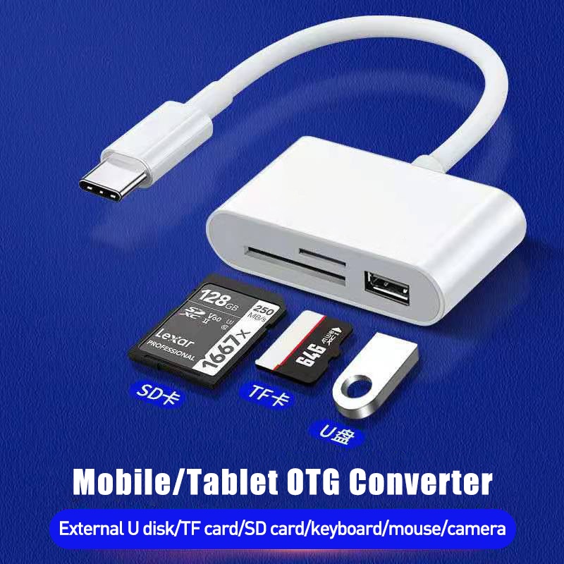 Đầu Đọc Thẻ Nhớ OTG USB 3 Trong 1