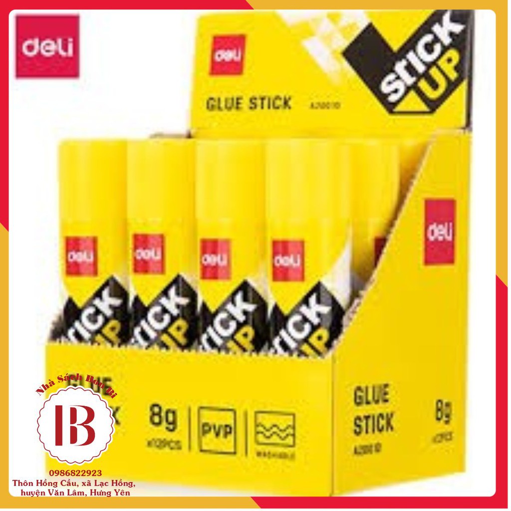 5 lọ hồ khô, keo khô dính chắc Deli - EA20010, keo dính giấy, văn phòng phẩm giá sỉ