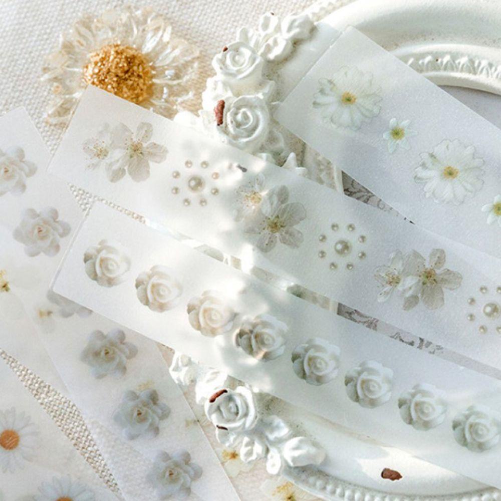 Set 30 Tờ Nhãn Dán Trong Mờ 6 Kiểu Trang Trí Sổ Tay Nhật Ký