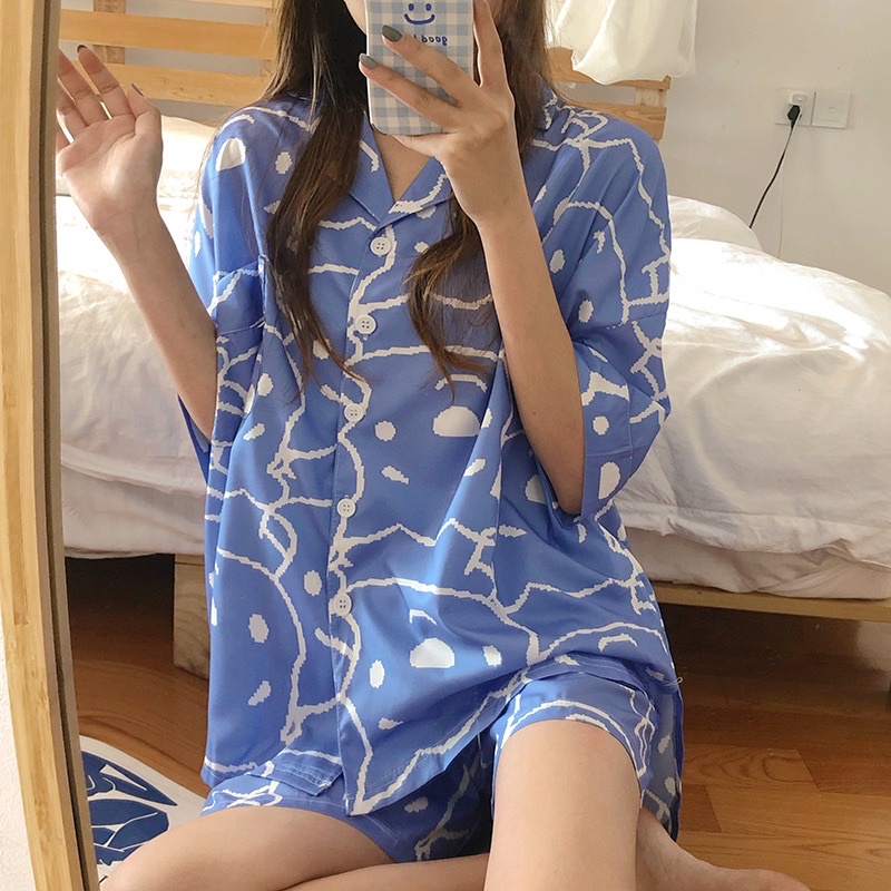 Bộ Đồ Ngủ Pijama Hoạ Tiết Vải Thun Mát, Bộ Mặc Nhà Dễ Thương TOPBRA