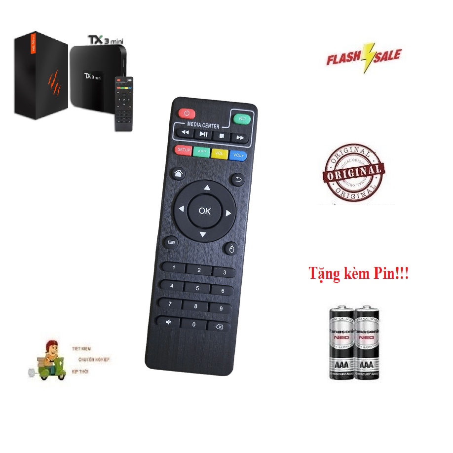 Remote Điều khiển hồng ngoại TX3 Mini ,TX3 Max , TX5 , TX5 Pro , TX9 Pro, TX92, T98 Hàng zin Tặng kèm Pin