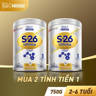 Mua 2 tính tiền 1 Sữa Bột Nestlé S-26 ULTIMA 3 S26 750G từ Thụy Sỹ độc
