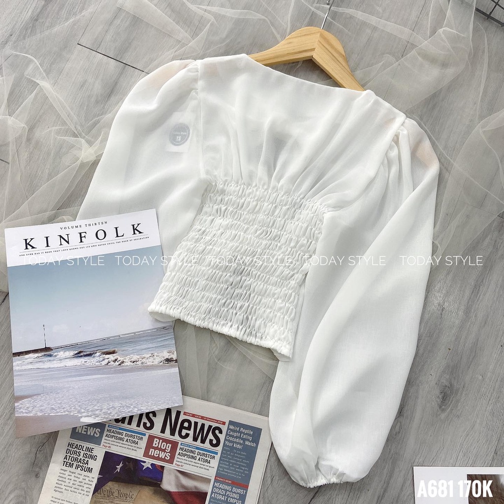 Áo croptop đan dây Today Style vải mềm mịn A681