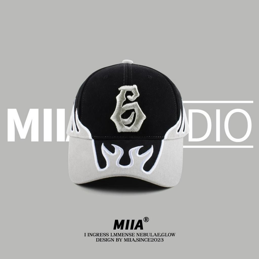 Mũ Lưỡi Trai Cứng Thêu Chữ Số 6 Phong Cách Hip Hop Đường Phố Cá Tính Cho Nữ