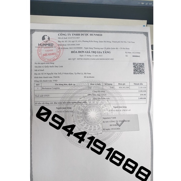 Men Vi Sinh 10 Chủng BioAmicus Complete 10ml-Hàng Chính Hãng