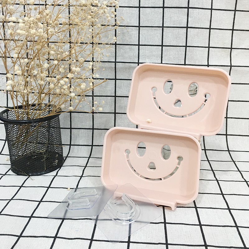 COMBO 2 Khay Để Xà Bông Dán Tường Hình Mặt Cười 2454 SHOP KHO TỔNG88