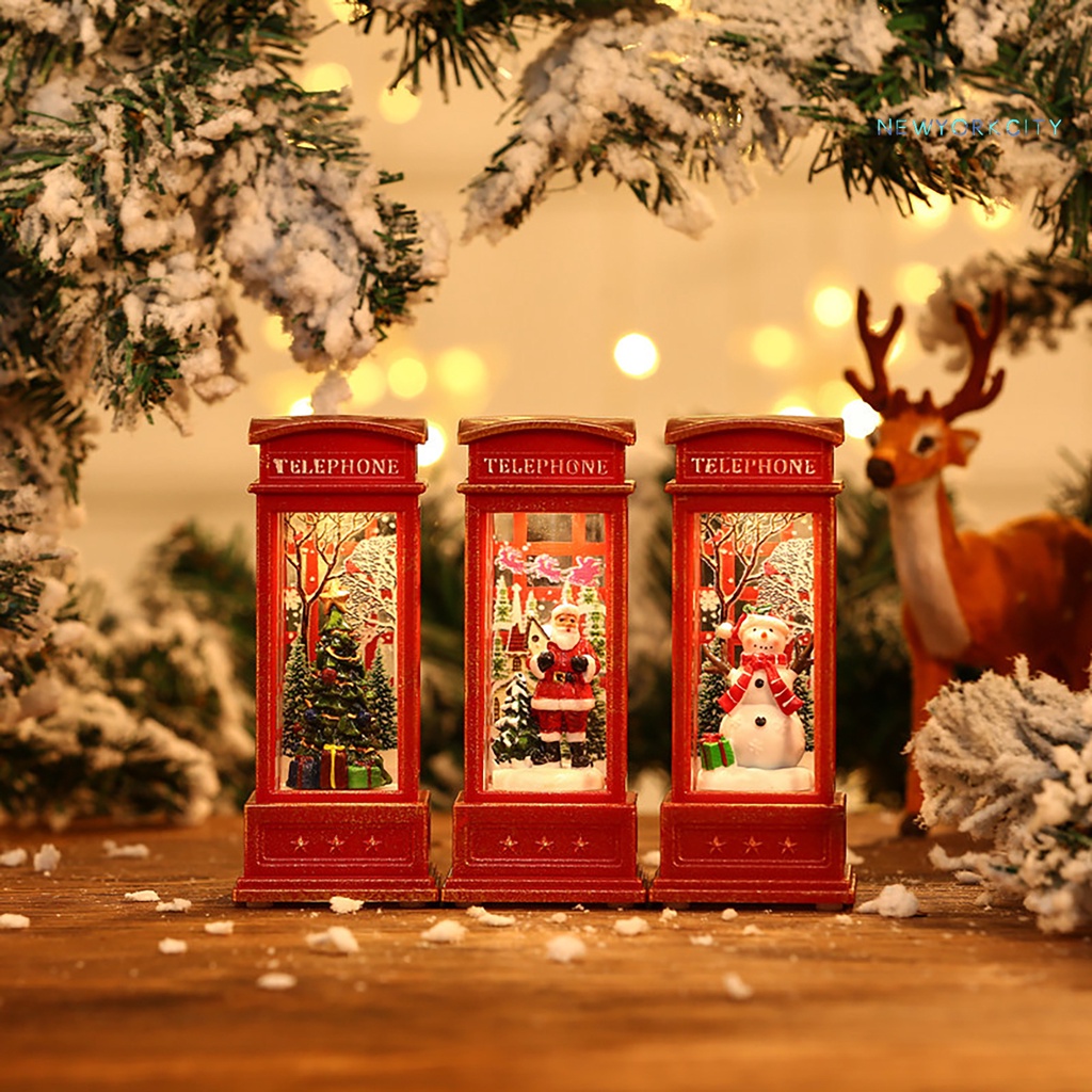 Đồ Trang Trí Giáng Sinh Điện Thoại Hình Ông Già Noel Hoạt Hình Bằng Nhựa Phát Sáng