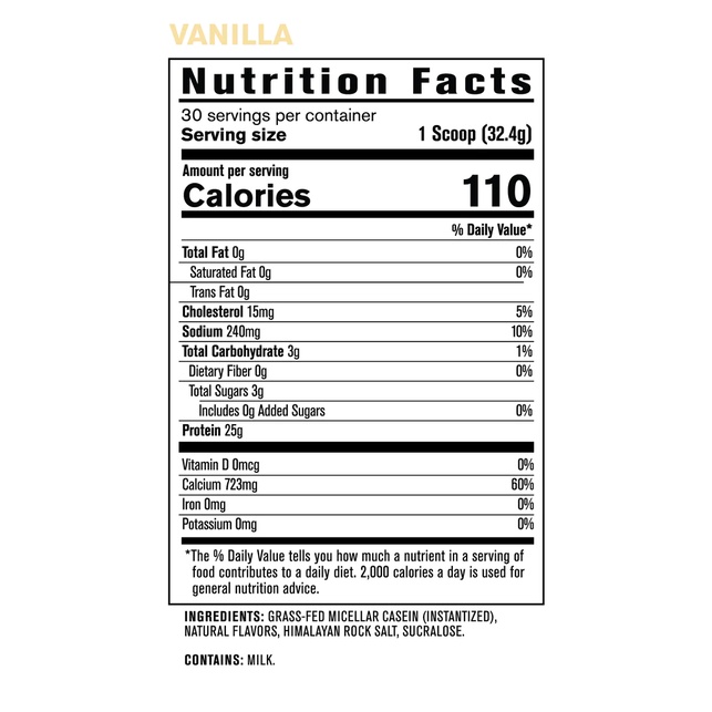 100% Grass-Fed Casein Whey hữu cơ cho giấc ngủ thương hiệu "JACKED Factory" : Made in USA