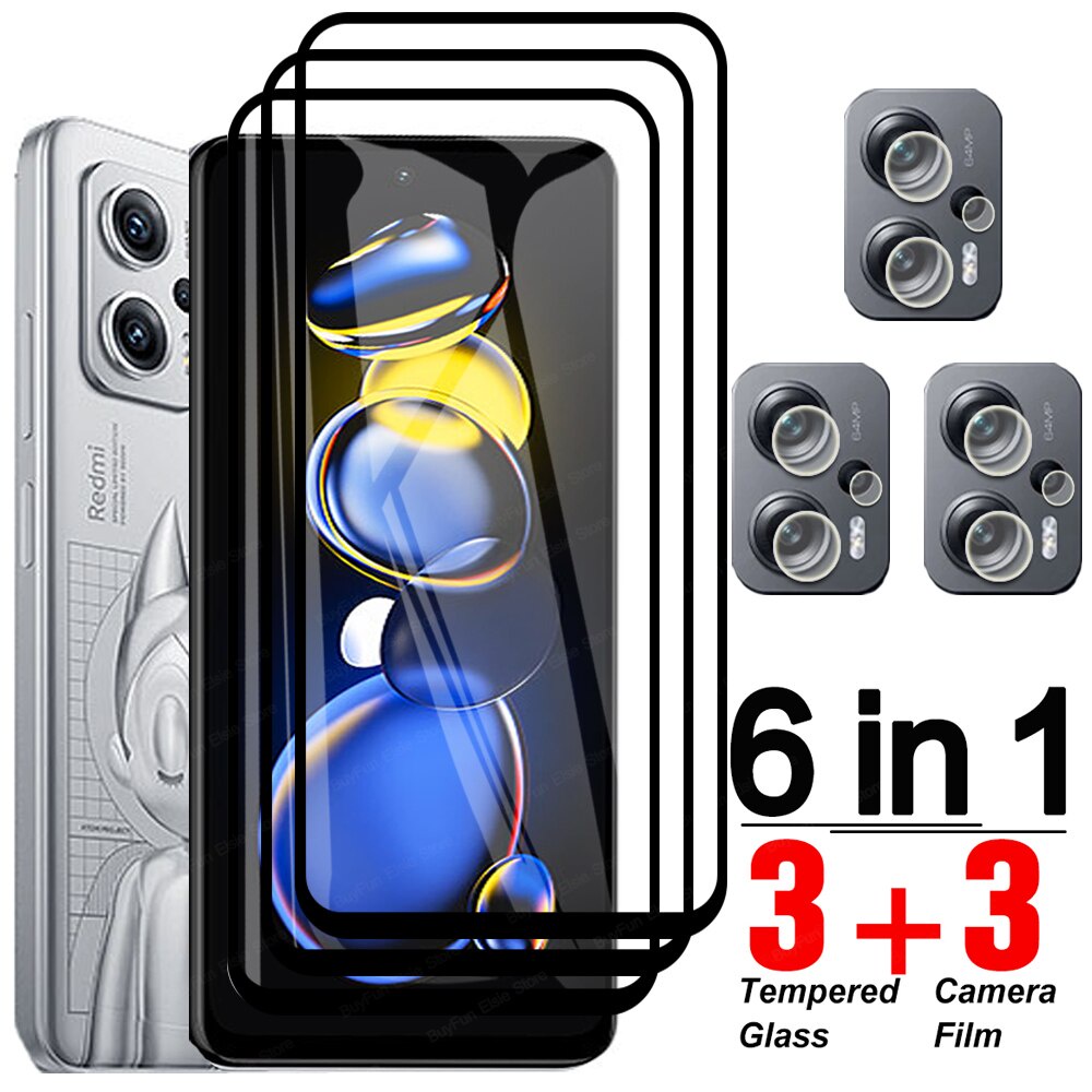 Ốp Điện Thoại Kính Cường Lực 6 Trong 1 Bảo Vệ Camera Cho Redmi Note 11T Pro Plus Xiaomi Redmi Note 11T Pro