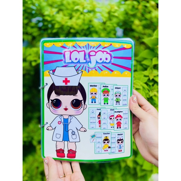 Học liệu bóc dán thay đồ búp bê LOL nghề nghiệp