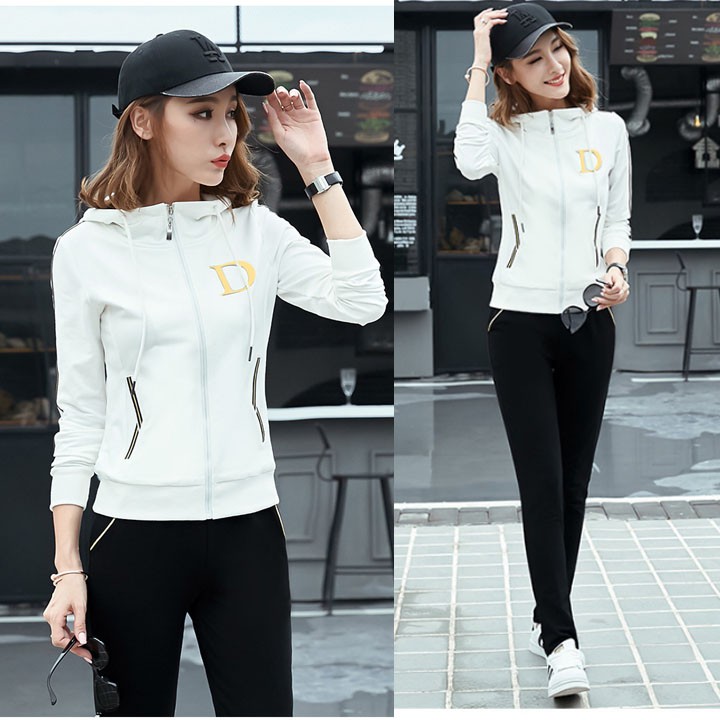Bộ đồ thể thao nữ thêu chữ D TT288