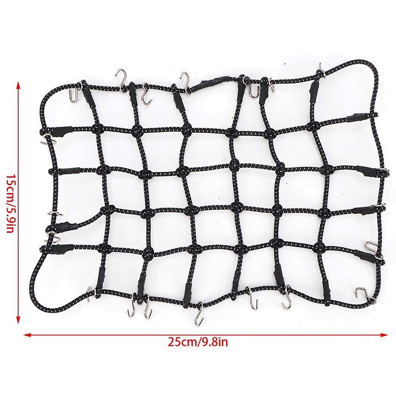 1/10 Scale RC Rock Crawler Accessory Luggage Roof Rack Net,Black